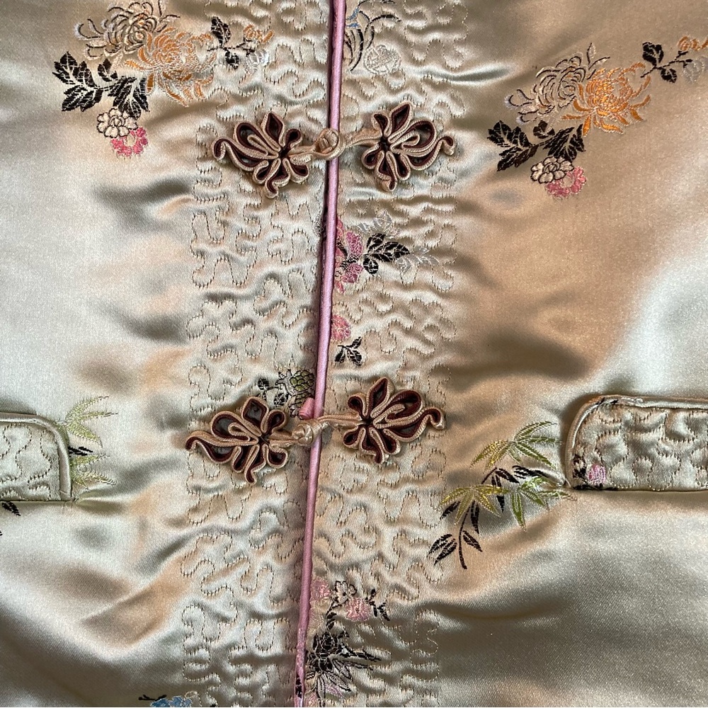 Vintage Japanese Silk Quilted Wadding Jacket - Picture 2 of 4
